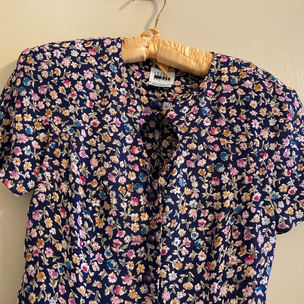 Vintage Leslie Fay Flower Dress
